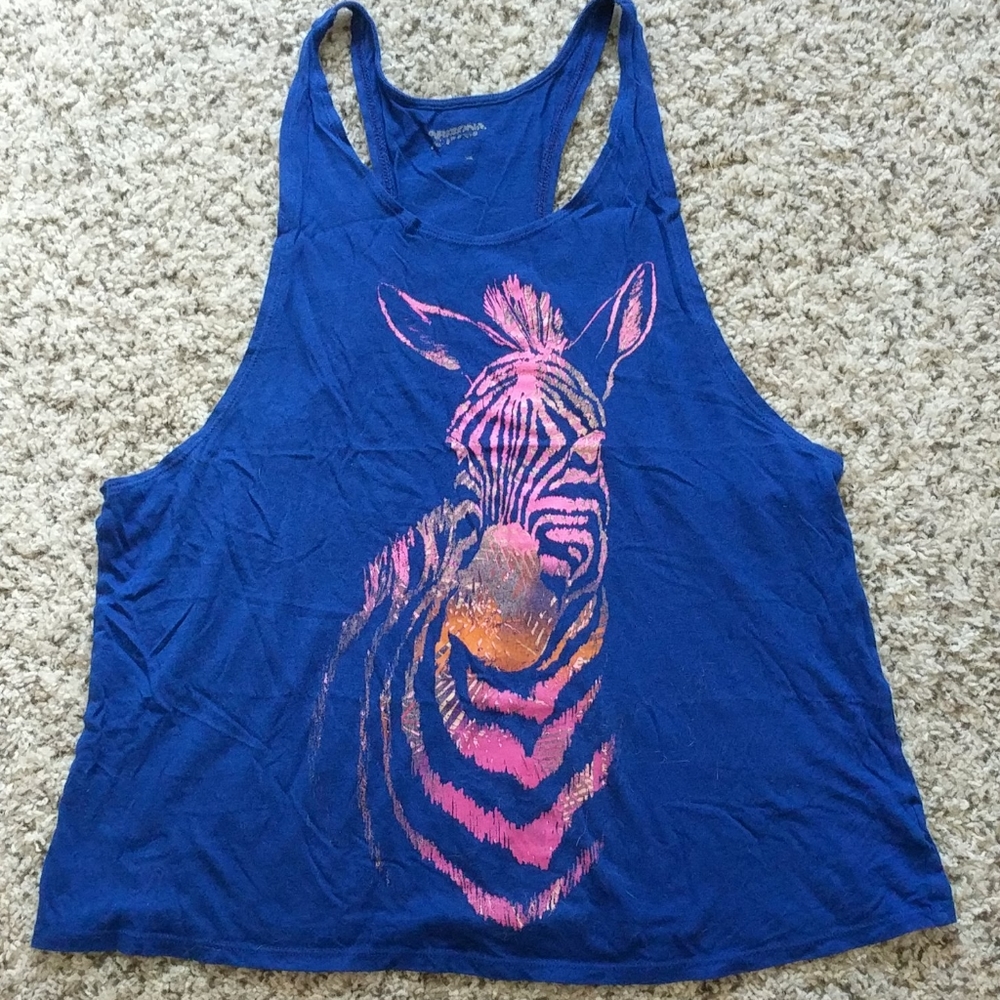 Neon zebra tank